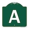 Signmission Designer Series Sign-Sign W/ Letter A, Green & White Aluminum Sign, 18" x 18", GW-1818-22964 A-DES-GW-1818-22964 - alternate 1